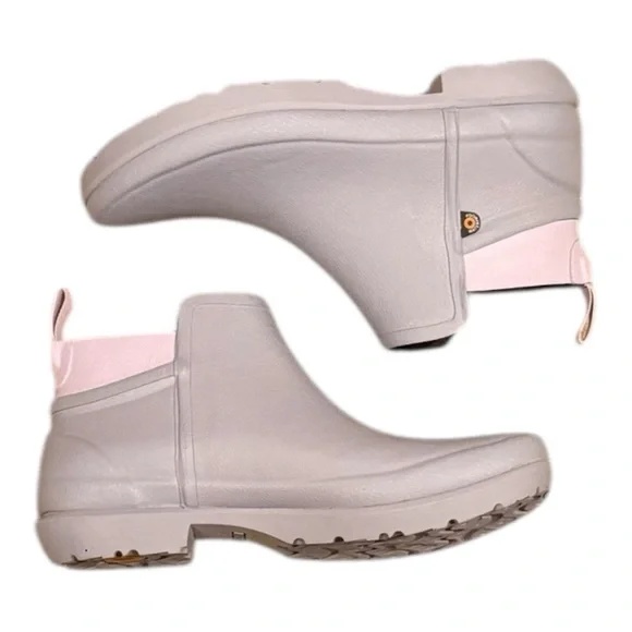 BOGS Flora Chelsea waterproof bootie gray lavender 8 NEW - Picture 2 of 7